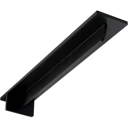 Ekena Millwork Heaton Hidden Support Steel Bracket w/ 14" Support Depth, Powder Coated Black 3"W x 18"D x 2"H BKTM03X18X02HEPBL